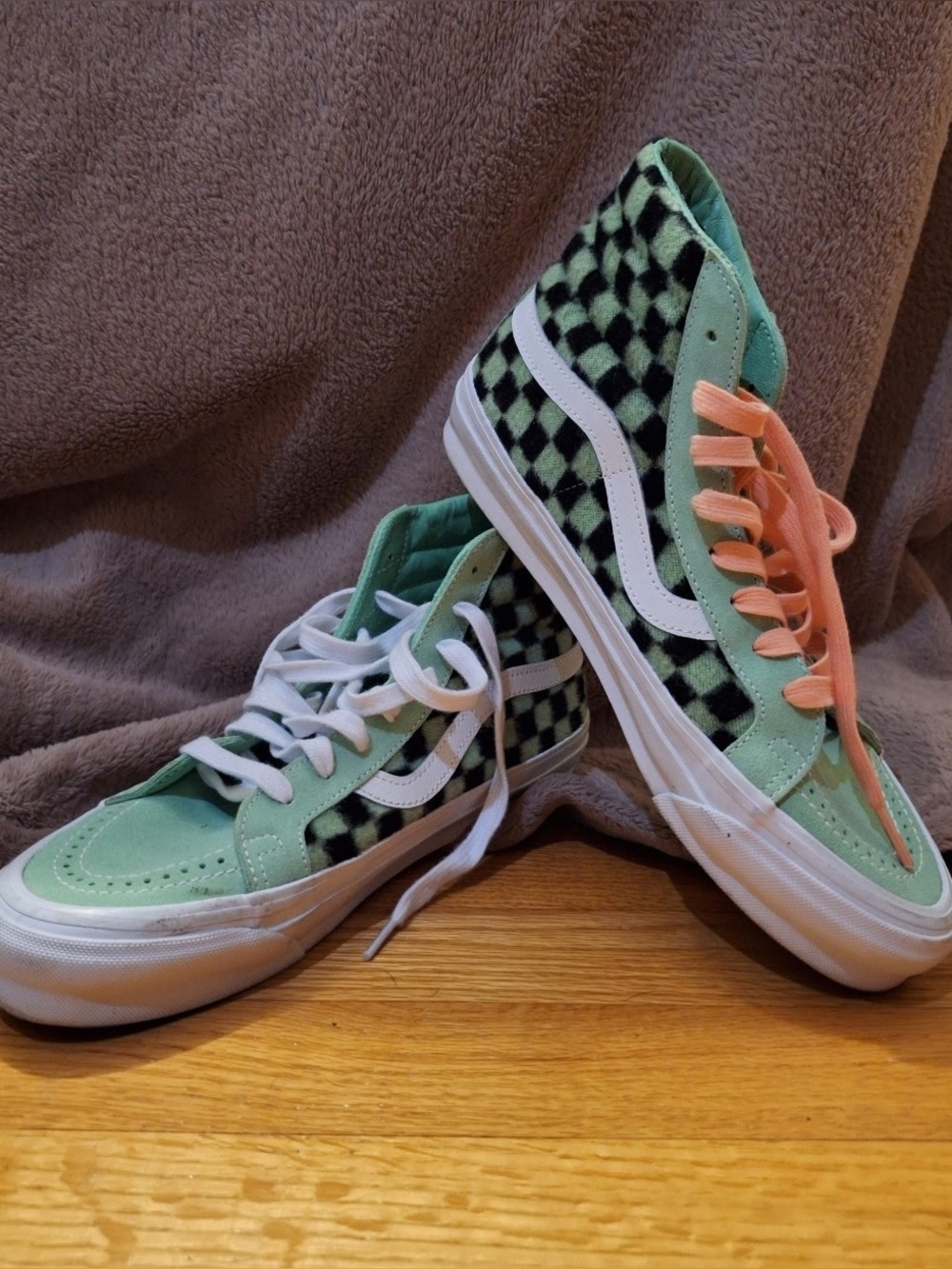 Vans Vault: Concepts Collection High-Top Sneakers in Mint Green and Black